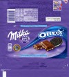 Milka, milk chocolate with vanilla cream and Oreo biscuit pieces, 100g, 19.04.2014, Mondelez International, Mondelez Baltic, Kaunas, Lithuania, made in Germany