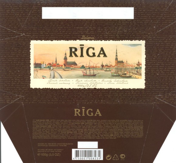 Riga, dark chocolate, 100g, 23.08.2006, Laima, Riga, Latvia
