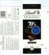 Excellence, dark fine chocolate 70% cacao, 100g, 06.2005, Lindt & Sprungli, Kilchberg, Switzerland