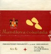 Mandlova cokolada, milk chocolate with almonds, 100g, 1960, Orion Modrany, Praha, Czech Republic (CZECHOSLOVAKIA)