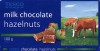 Milk chocolate with hazelnuts, 100g, Tesco, United Kingdom ?