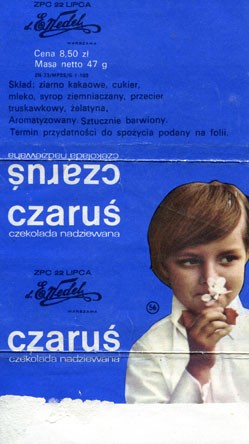 Czarus, filled chocolate, 47g, about 1970, E.Wedel, Warszawa, Poland