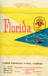 Florida, chocolate, 27,8g, about 1960, Ceskoslovenske cokoladovny, O.P. , Modrany, zavod Zora, Olomouz, Czechoslovakia