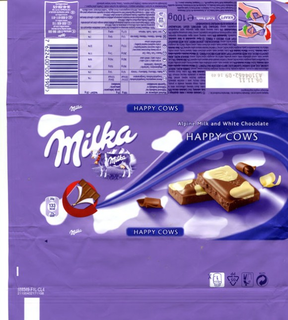 Milka, Alpine milk chocolate with white chocolate, 100g, 06.11.2010, Kraft Foods Polska S.A, Warszawa, Poland