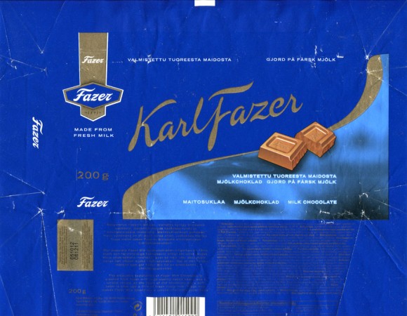 Karl Fazer, milk chocolate, 200g, 08.12.2011, Fazer Makeiset, Helsinki, Finland