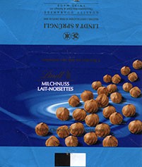 Milk chocolate with hazelnuts, Lindt & Sprungli AG, Kilchberg, Switzerland