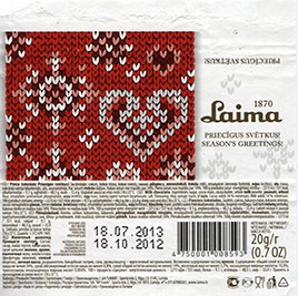 Milk chocolate, 20g, 18.10.2012, Laima, Riga, Latvia