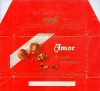 Swiss milk chocolate with hazelnuts, 100g, about 1970, Amor, Bern, Switzerland