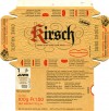 Kirsch, swiss milk chocolate with liquid Kirsch filling, 100g, about 1980, Chocolats Camille Bloch S.A., Courtelary, Switzerland