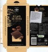Dark chocolate with nuts, 100g, 10.2015, Carrefour Levellois Cedex, Interdis SNC, Mondeville, France