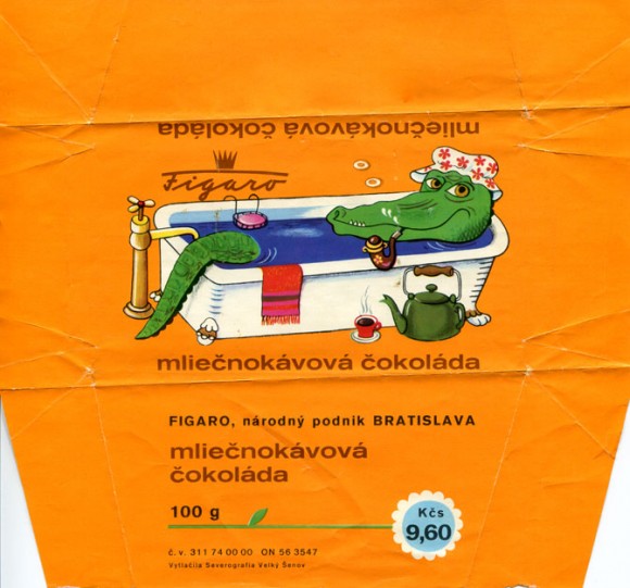 Milk chocolate, 100g, about 1960, Figaro, Bratislava, Slovakia