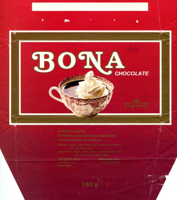 Bona double taste chocolate, 150g, 19.05.1991, Figaro, Bratislava, Slovakia