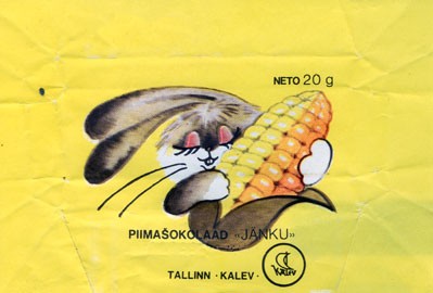 Janku, milk chocolate, 20g, 02.03.1994
Kalev, Tallinn, Estonia