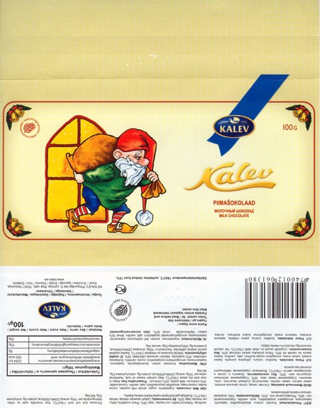 Milk chocolate, 100g, 09.2005, Kalev, Lehmja, Estonia