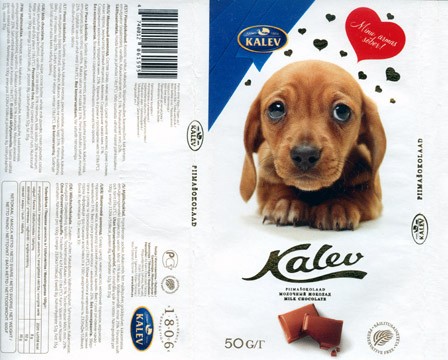 Kalev, milk chocolate, 50g, 15.01.2007, Kalev, Lehmja, Estonia