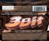 3Bit, milk chocolate coted bar with cream filling and biscuit, 45g, 15.03.2004, Kraft Foods Slovakia, Praha, Slovakia