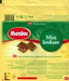 Mint krokant,mint flavoured milk chocolate with crunchy caramel,200g, 01.05.2004 
Made in Sweden by Kraft Freia Marabou AB, Sundbyberg