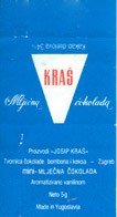 Milk chocolate, 5g, Josip Kras, Zagreb, Yugoslavia
