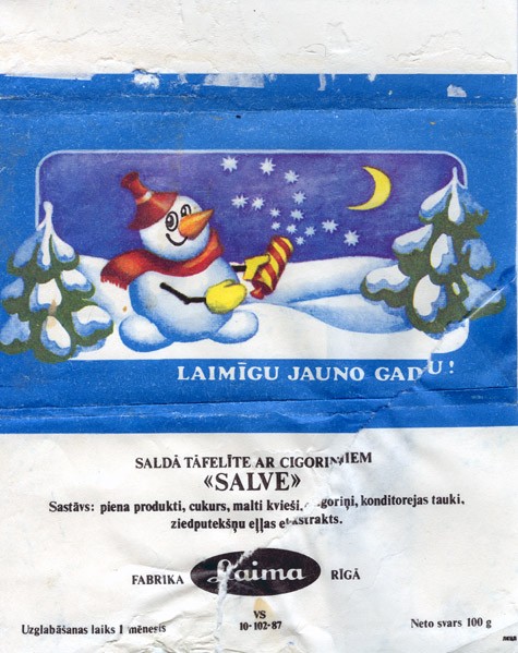 Laimigu Jauno Gadu, milk chocolate, 100g,
Laima, Riga