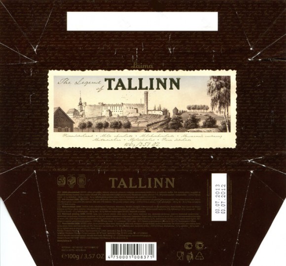 The legend of Tallinn, milk chocolate, 100g, 03.07.2012, Laima, Riga, Latvia