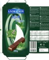 Animation, finest plain chocolate filled with peppermint flavour milk creme and peppermint flavour chocolate creme with chocolate pieces, 200g, 21.03.2010, Lidl Stiftung&Co.KG, D-74167 Neckarsulm, Germany