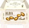 Alba, milk chocolate with cocoabutter, sugar, milk, almonds, 100g, about 1970, Lindt & Sprungli, Kilchberg, Switzerland