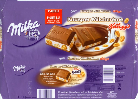 Milk chocolate with rice crisp, 300g, 29.12.2005, Kraft Foods Germany, Bremen, Germany