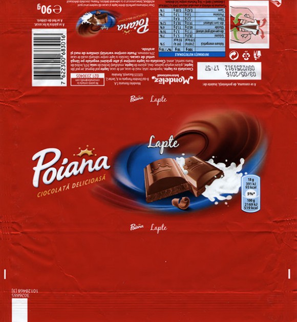 Poiana, milk chocolate, 90g, 03.05.2015, Mondelez Romania S.A., Bucuresti, Romania