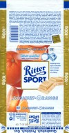 Ritter sport, white skimmed yogurt chocolate with a skimmed yogurt, orange and crispy rice filling, 100g, 03.1999, Alfred Ritter GmbH & Co. Waldenbuch, Germany