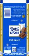 Ritter sport, milk chocolate, 100g, Alfred Ritter GmbH & Co. Waldenbuch, Germany