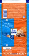 Ritter sport, winter edition, milk chocolate with marzipan flavoured with orange, 100g, 28.07.2011, Alfred Ritter GmbH & Co. Waldenbuch, Germany
