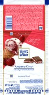 Ritter sport, milk chocolate with cherry flavoured cream filling, 100g, 30.03.2012, Alfred Ritter GmbH & Co. Waldenbuch, Germany