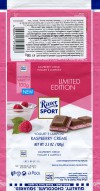 Ritter sport, yogurt E lamponi raspberry cream, 100g, 19.02.2018, Alfred Ritter GmbH & Co. Waldenbuch, Germany