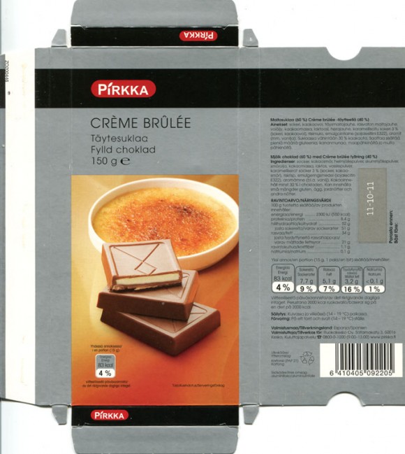 Filed chocolate, 150g, 11.10.2010, Ruokakesko oy, Kesko, made in Spain