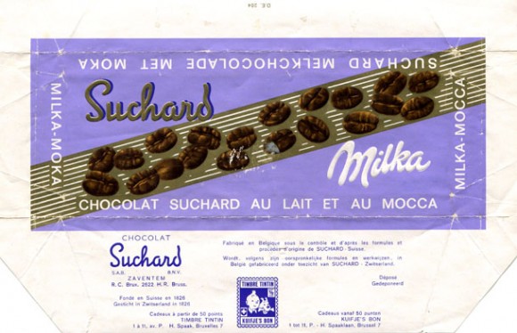 Milka, milk chocolate with mocca taste, about 1970, Suchard, Zaventem, Belgium