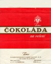 Milk chocolate, 100g, about 1975, Zora, Olomouc, Czech Republic (CZECHOSLOVAKIA)